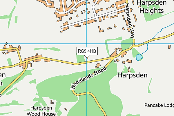 Harpsden Cricket Ground map (RG9 4HQ) - OS VectorMap District (Ordnance Survey)
