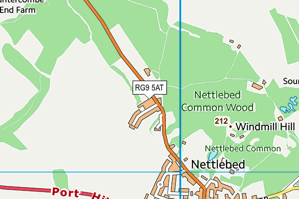 RG9 5AT map - OS VectorMap District (Ordnance Survey)