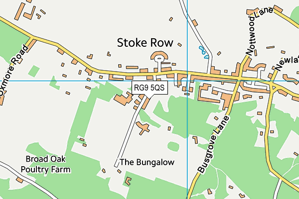 Stoke Row CofE Primary School map (RG9 5QS) - OS VectorMap District (Ordnance Survey)