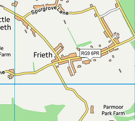 Frieth Church of England Combined School map (RG9 6PR) - OS VectorMap District (Ordnance Survey)