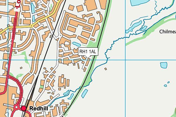 RH1 1AL map - OS VectorMap District (Ordnance Survey)