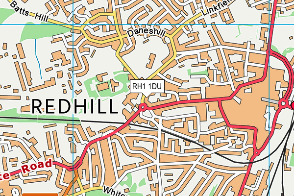 St Josephs Catholic Primary School (Redhill) map (RH1 1DU) - OS VectorMap District (Ordnance Survey)
