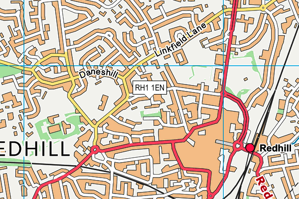 RH1 1EN map - OS VectorMap District (Ordnance Survey)