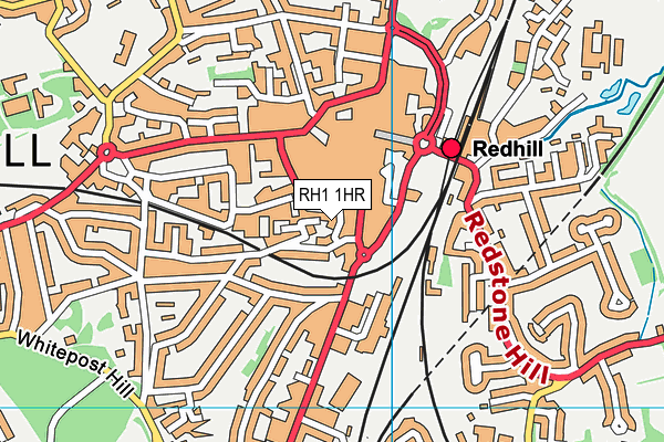 RH1 1HR map - OS VectorMap District (Ordnance Survey)