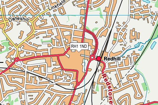 RH1 1ND map - OS VectorMap District (Ordnance Survey)