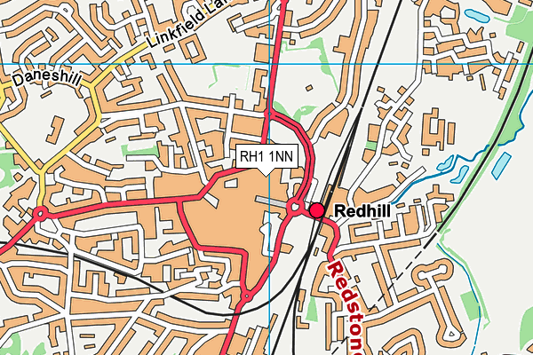 The Gym Group (Redhill) map (RH1 1NN) - OS VectorMap District (Ordnance Survey)