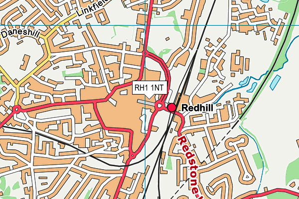 RH1 1NT map - OS VectorMap District (Ordnance Survey)