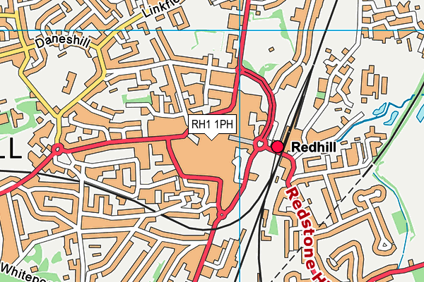RH1 1PH map - OS VectorMap District (Ordnance Survey)