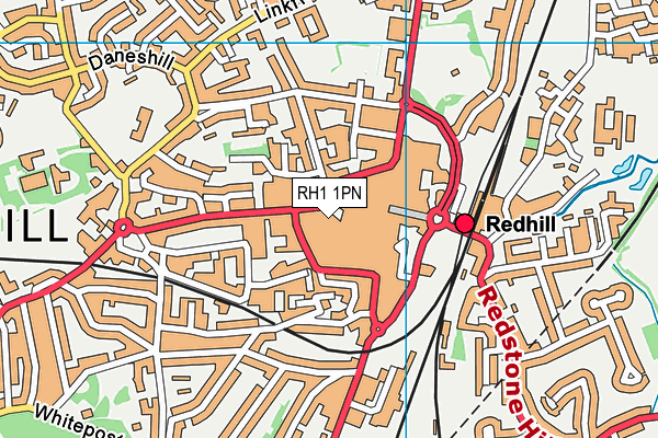 RH1 1PN map - OS VectorMap District (Ordnance Survey)