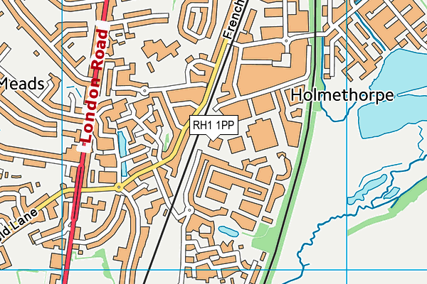 RH1 1PP map - OS VectorMap District (Ordnance Survey)