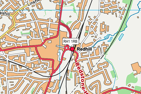 RH1 1RB map - OS VectorMap District (Ordnance Survey)