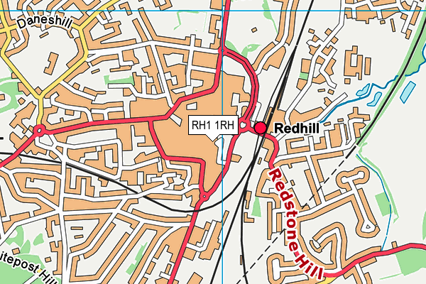 RH1 1RH map - OS VectorMap District (Ordnance Survey)