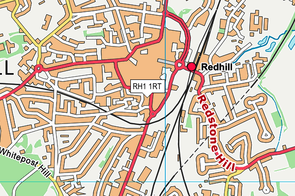Curves (Redhill) (Closed) map (RH1 1RT) - OS VectorMap District (Ordnance Survey)