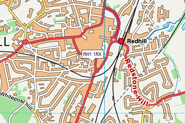 RH1 1RX map - OS VectorMap District (Ordnance Survey)