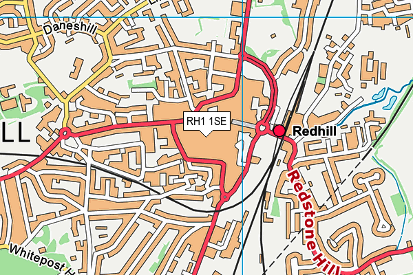 RH1 1SE map - OS VectorMap District (Ordnance Survey)