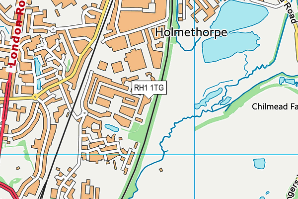RH1 1TG map - OS VectorMap District (Ordnance Survey)