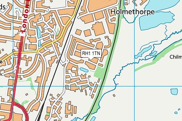 RH1 1TN map - OS VectorMap District (Ordnance Survey)