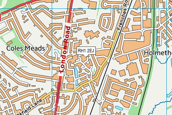 RH1 2EJ map - OS VectorMap District (Ordnance Survey)