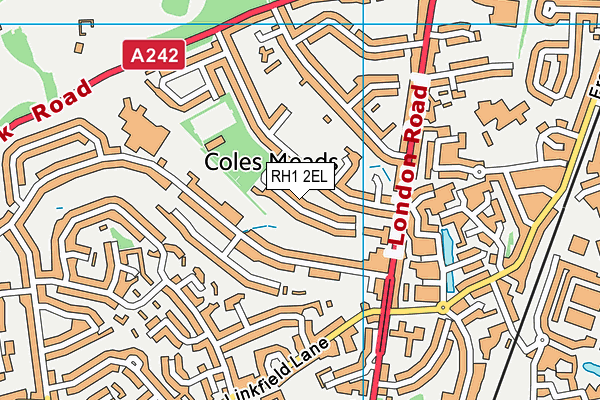 RH1 2EL map - OS VectorMap District (Ordnance Survey)