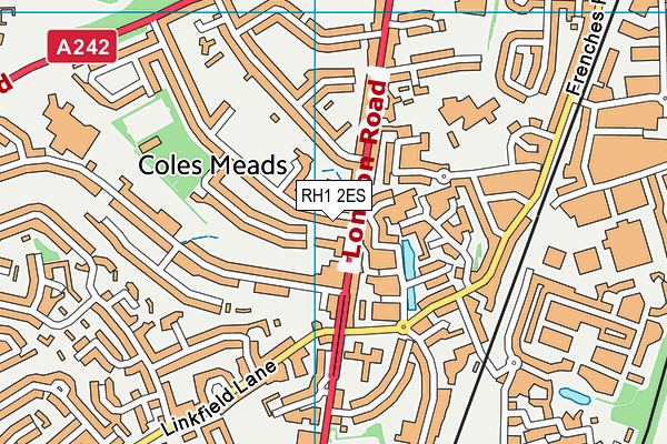 RH1 2ES map - OS VectorMap District (Ordnance Survey)