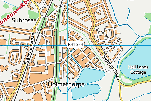 RH1 2FH map - OS VectorMap District (Ordnance Survey)