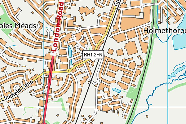 RH1 2FN map - OS VectorMap District (Ordnance Survey)