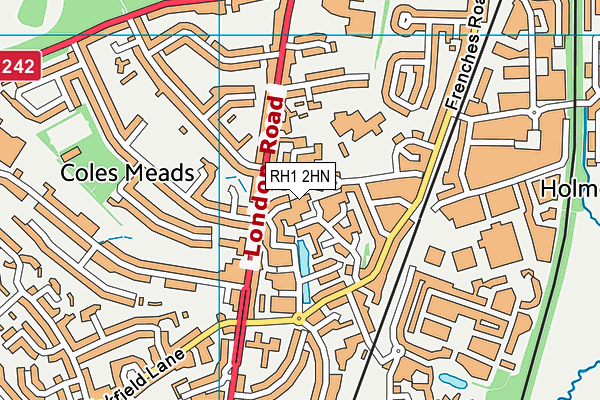 RH1 2HN map - OS VectorMap District (Ordnance Survey)