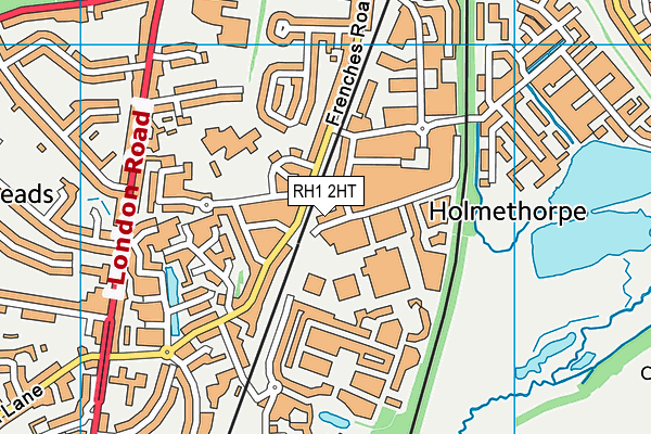 RH1 2HT map - OS VectorMap District (Ordnance Survey)
