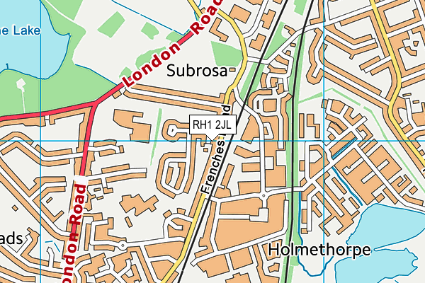 RH1 2JL map - OS VectorMap District (Ordnance Survey)