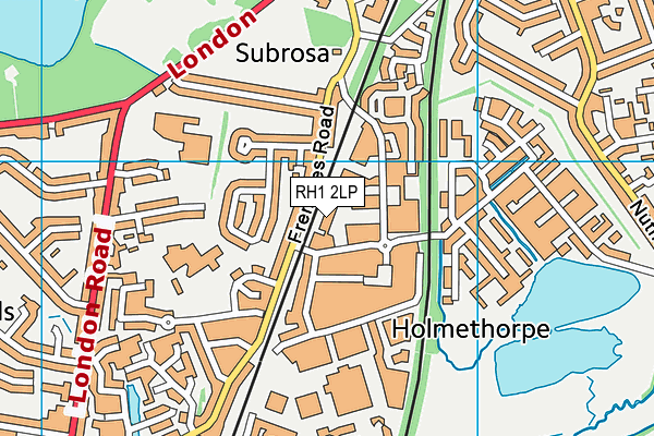 RH1 2LP map - OS VectorMap District (Ordnance Survey)