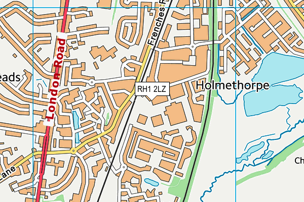 RH1 2LZ map - OS VectorMap District (Ordnance Survey)