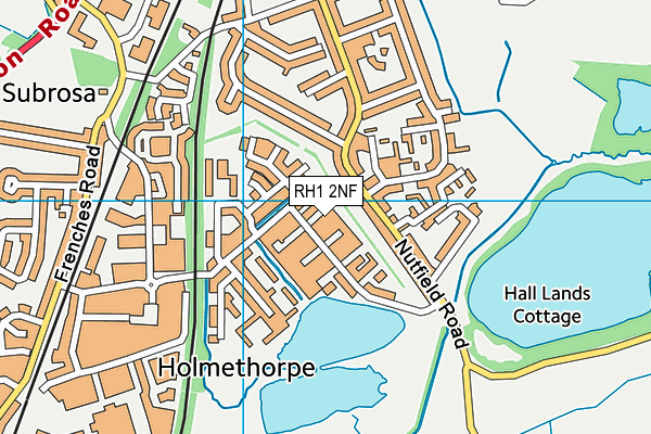 RH1 2NF map - OS VectorMap District (Ordnance Survey)