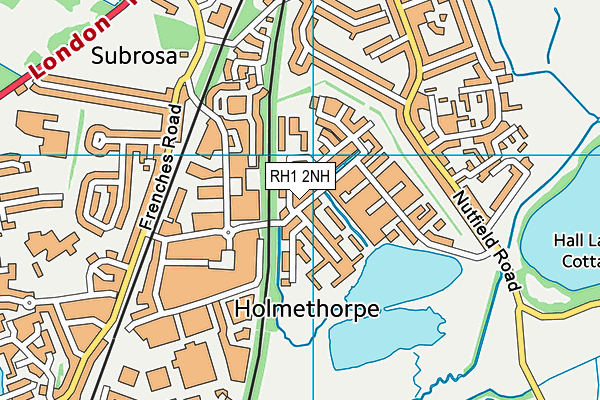 RH1 2NH map - OS VectorMap District (Ordnance Survey)