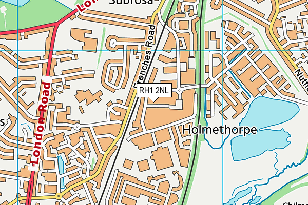 RH1 2NL map - OS VectorMap District (Ordnance Survey)