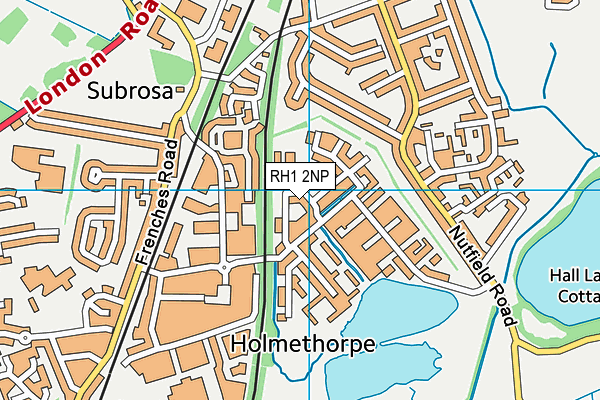 RH1 2NP map - OS VectorMap District (Ordnance Survey)