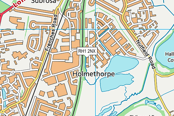 RH1 2NX map - OS VectorMap District (Ordnance Survey)