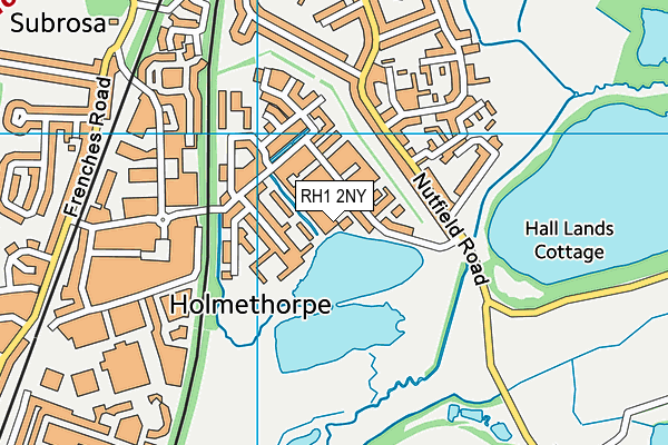 RH1 2NY map - OS VectorMap District (Ordnance Survey)