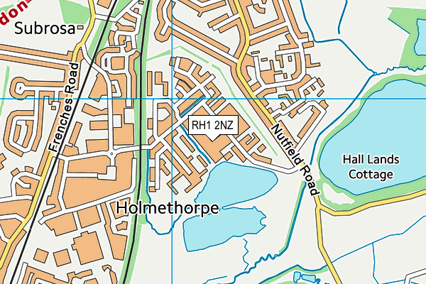 RH1 2NZ map - OS VectorMap District (Ordnance Survey)