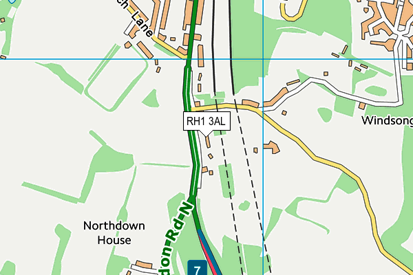 RH1 3AL map - OS VectorMap District (Ordnance Survey)