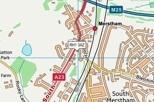 Merstham Primary School map (RH1 3AZ) - OS VectorMap District (Ordnance Survey)