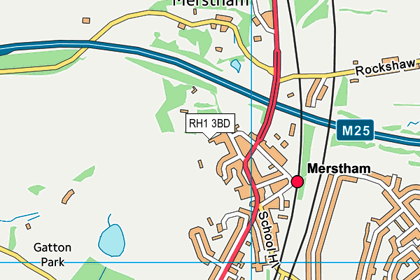 RH1 3BD map - OS VectorMap District (Ordnance Survey)