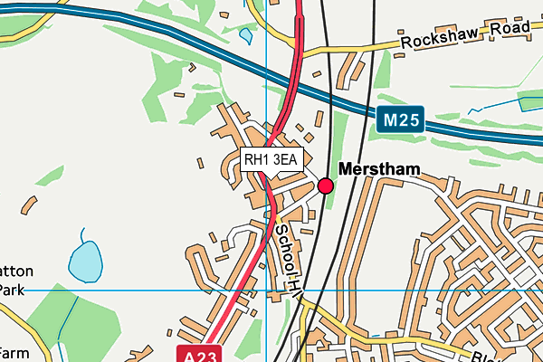 RH1 3EA map - OS VectorMap District (Ordnance Survey)
