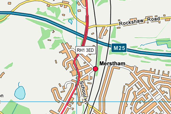 RH1 3ED map - OS VectorMap District (Ordnance Survey)