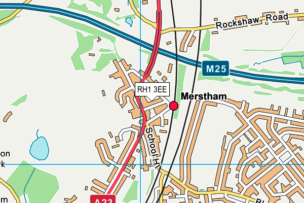 RH1 3EE map - OS VectorMap District (Ordnance Survey)