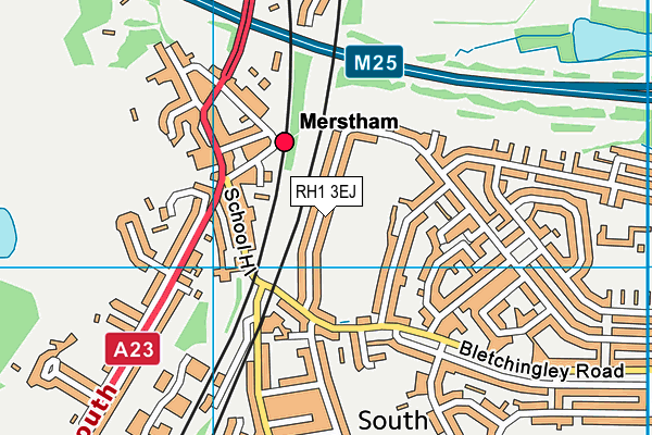 RH1 3EJ map - OS VectorMap District (Ordnance Survey)