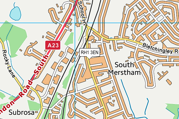 RH1 3EN map - OS VectorMap District (Ordnance Survey)