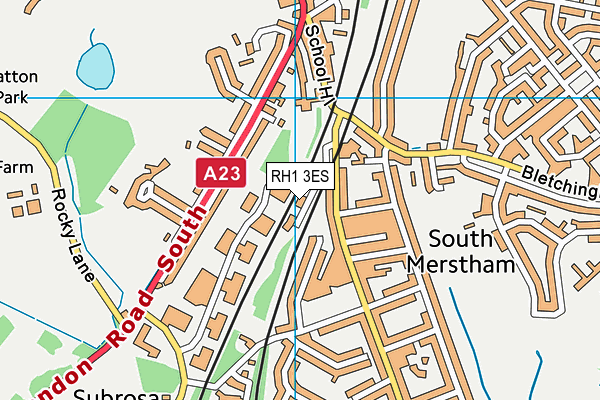 RH1 3ES map - OS VectorMap District (Ordnance Survey)