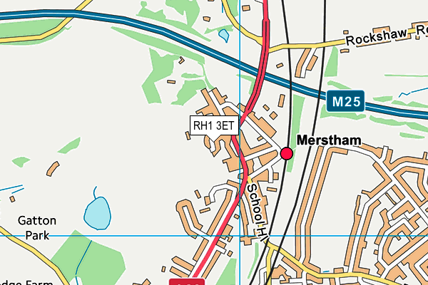 RH1 3ET map - OS VectorMap District (Ordnance Survey)