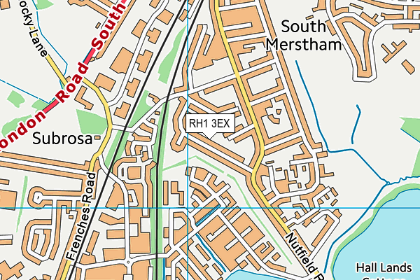 RH1 3EX map - OS VectorMap District (Ordnance Survey)