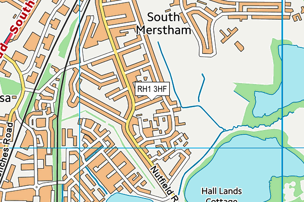 RH1 3HF map - OS VectorMap District (Ordnance Survey)